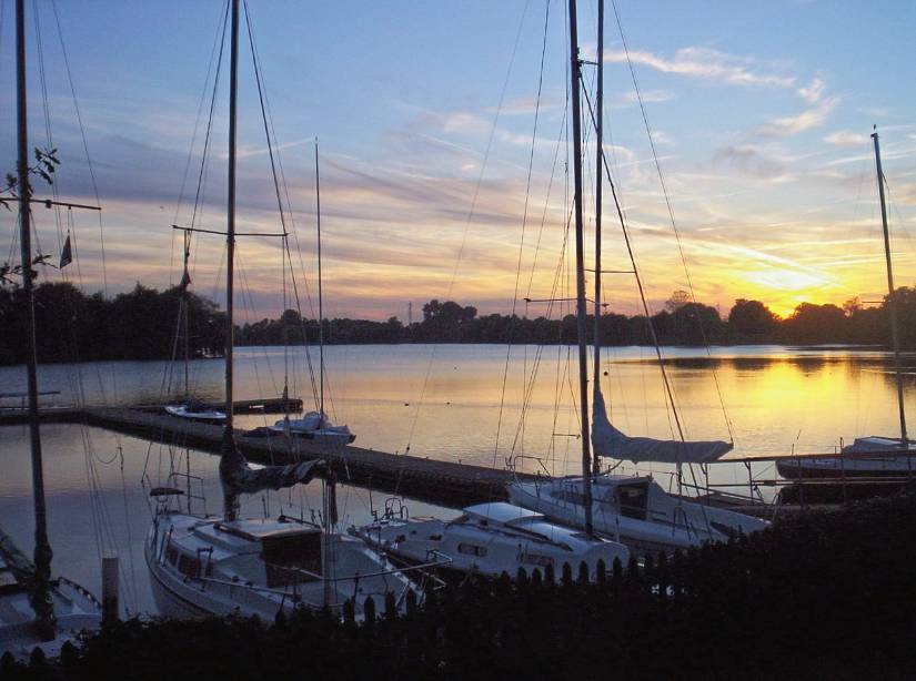 Adolfosee - H�ckelhoven Ratheim Ratheimer Segelclub RSC Abendd�mmerung